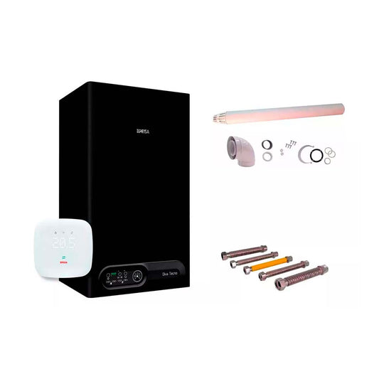 CALDERA DIVA TECNO SMART 24 NEGRA DS + KIT DE CONEXION